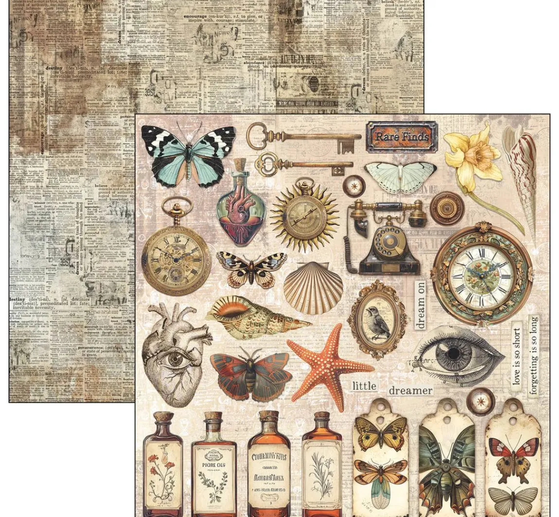 Hot Ciao Bella Scrapbook-Papier "Cabinet of Curiosities"