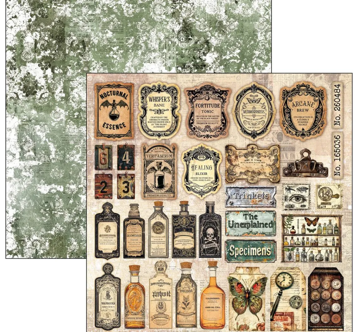 Hot Ciao Bella Scrapbook-Papier "Cabinet of Curiosities"