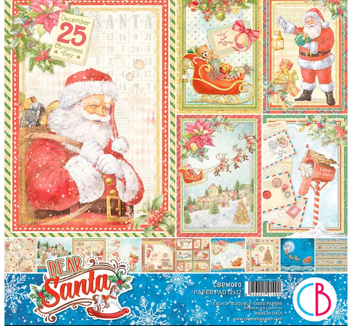 Hot Ciao Bella Scrapbook-Papier "Dear Santa"