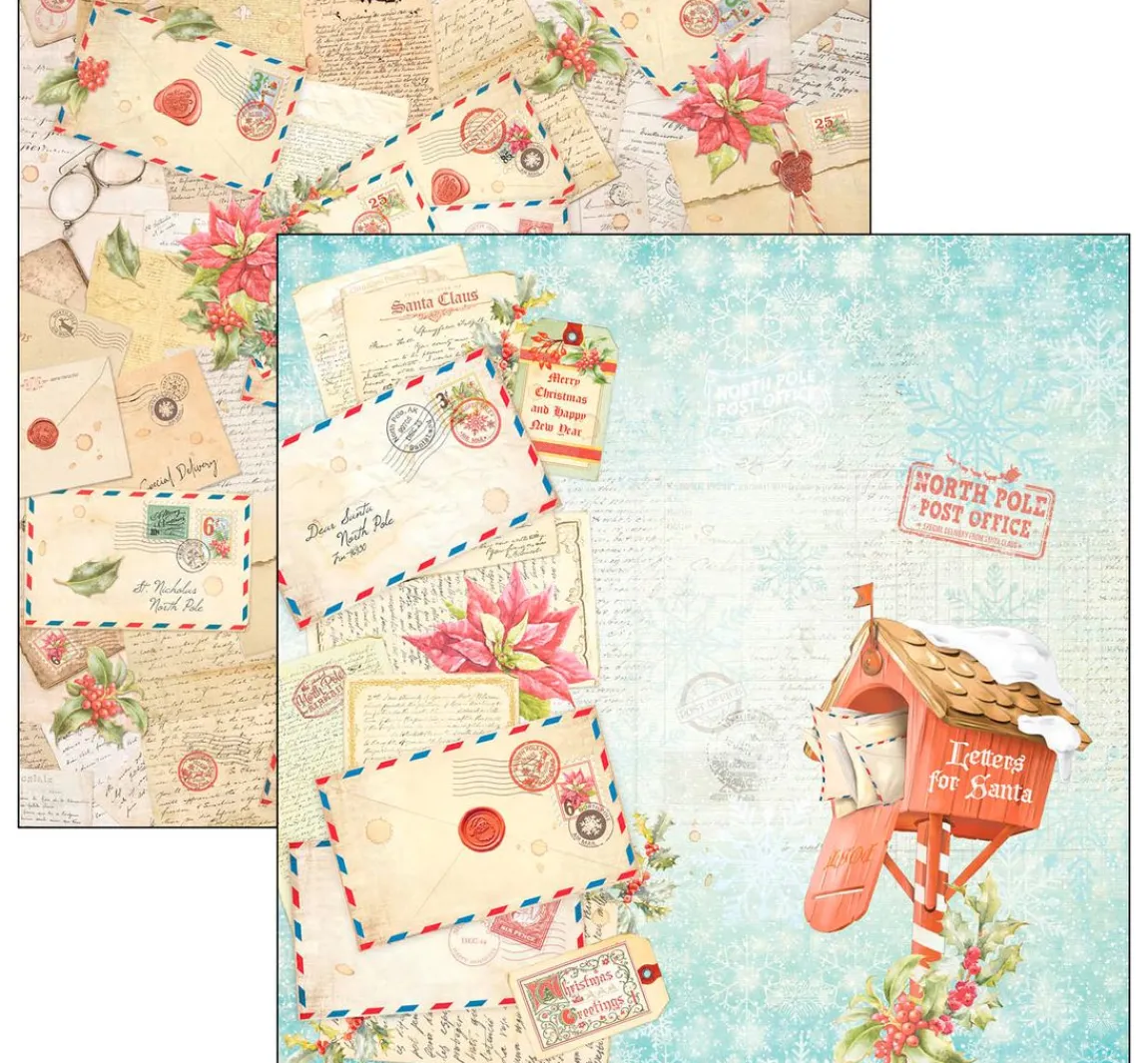 Hot Ciao Bella Scrapbook-Papier "Dear Santa"