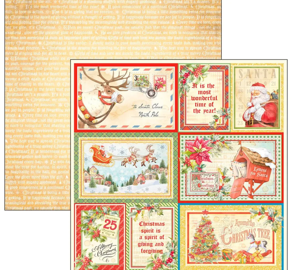 Hot Ciao Bella Scrapbook-Papier "Dear Santa"