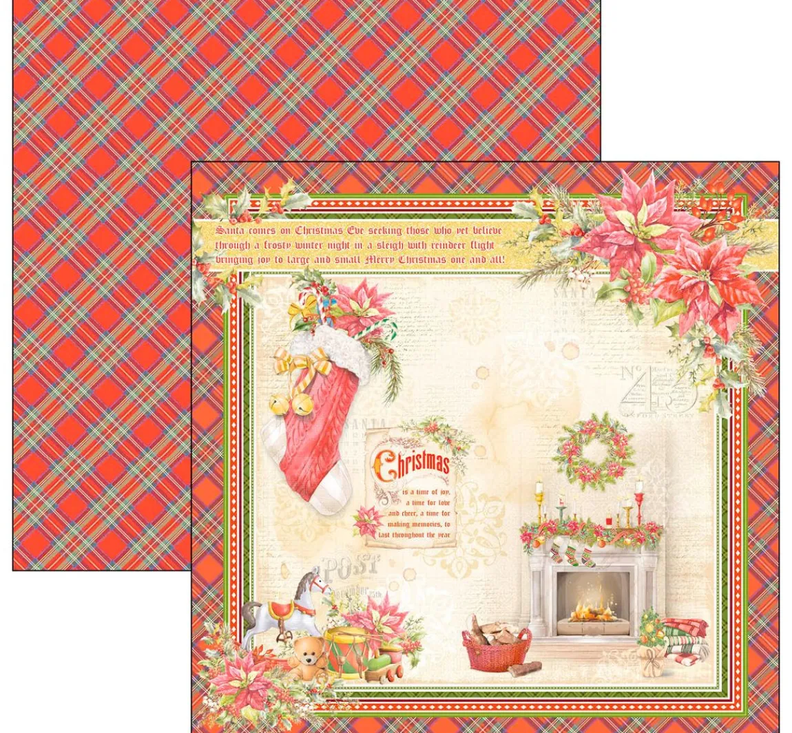 Hot Ciao Bella Scrapbook-Papier "Dear Santa"