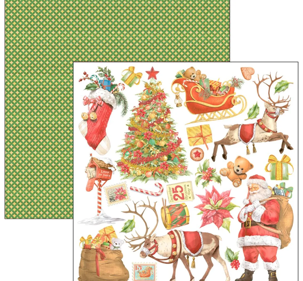 Hot Ciao Bella Scrapbook-Papier "Dear Santa"
