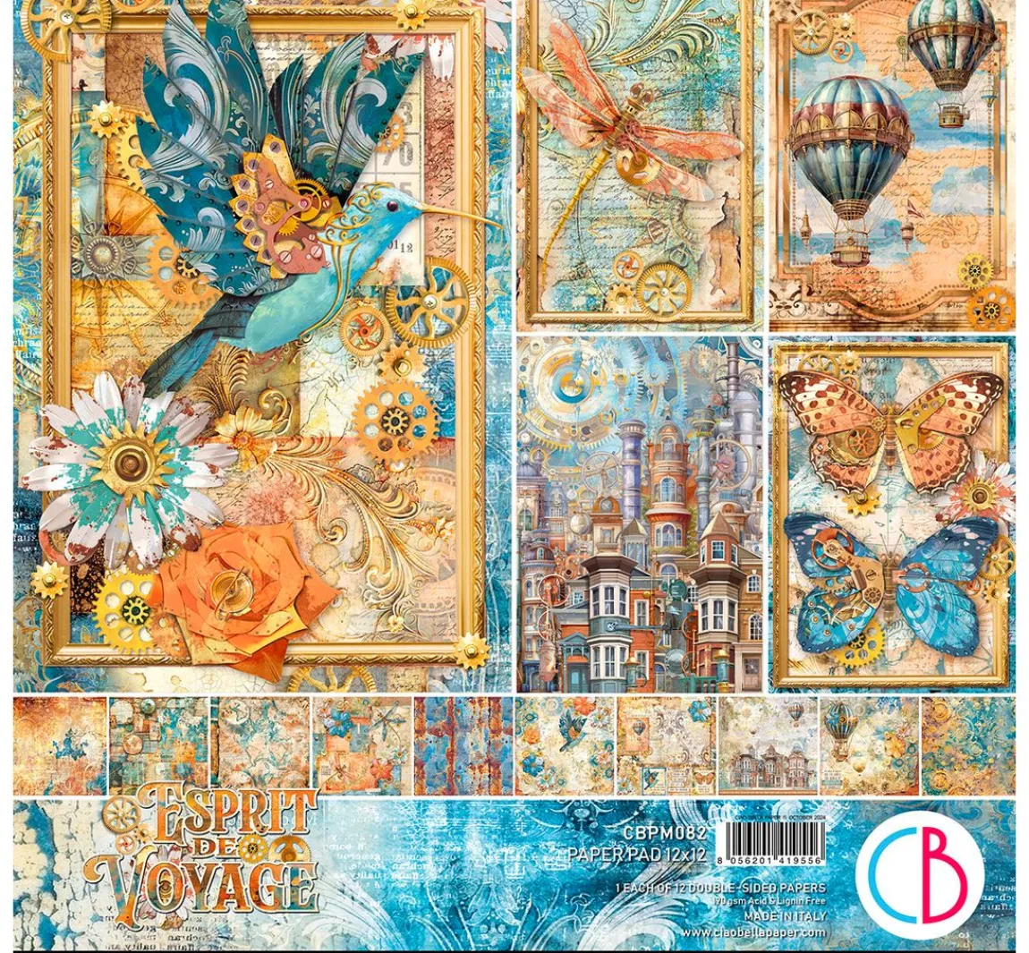 Best Ciao Bella Scrapbook-Papier "Esprit de Voyage"