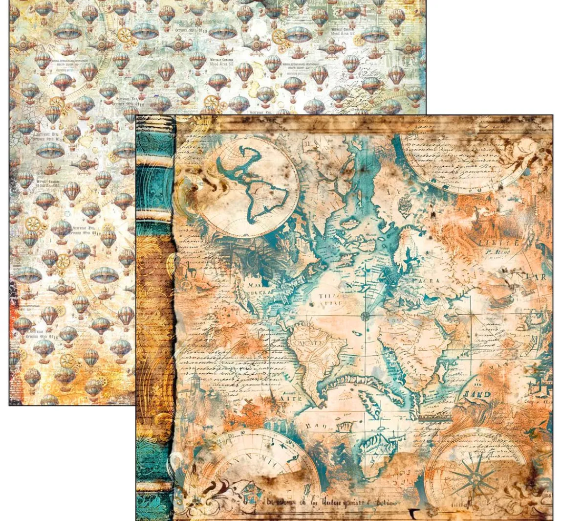 Best Ciao Bella Scrapbook-Papier "Esprit de Voyage"