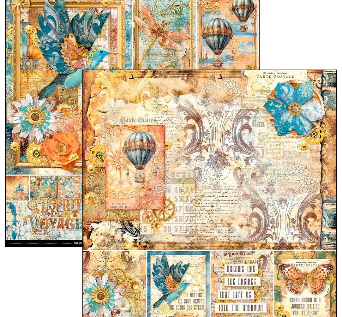 Best Ciao Bella Scrapbook-Papier "Esprit de Voyage"