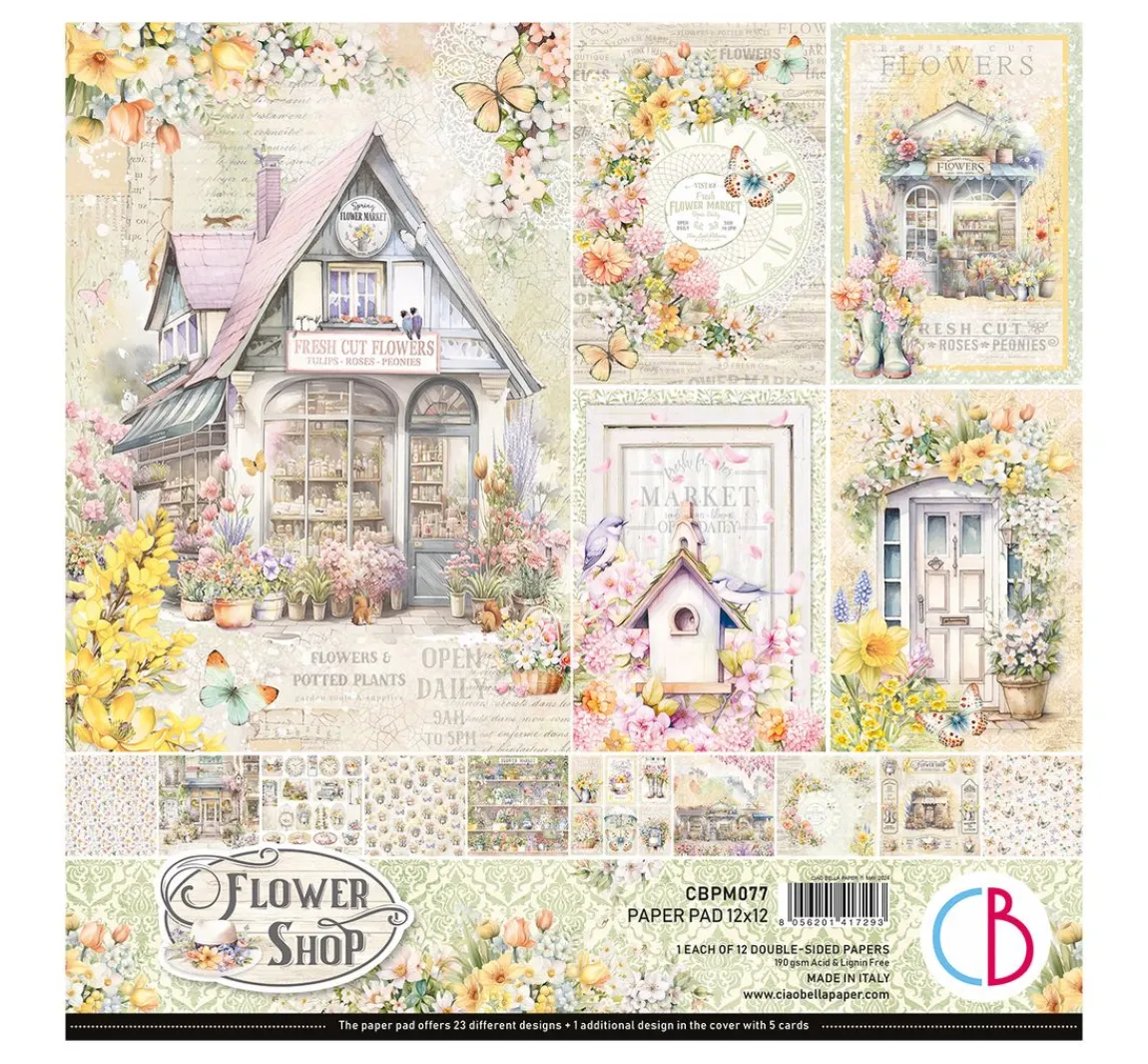 Discount Ciao Bella Scrapbook-Papier "Flower Shop"