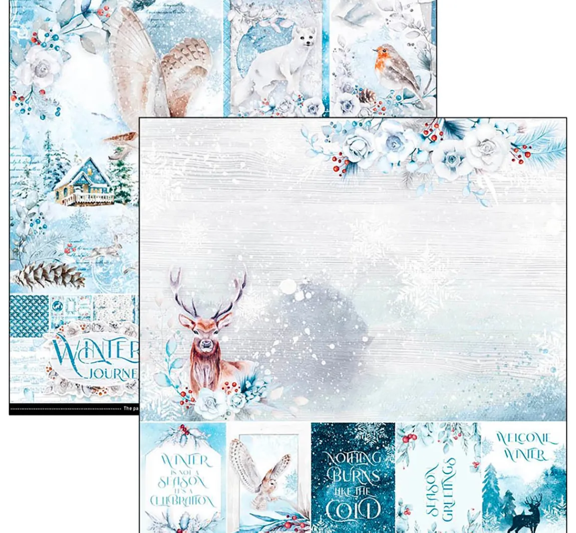 Clearance Ciao Bella Scrapbook-Papier "Winter Journey"