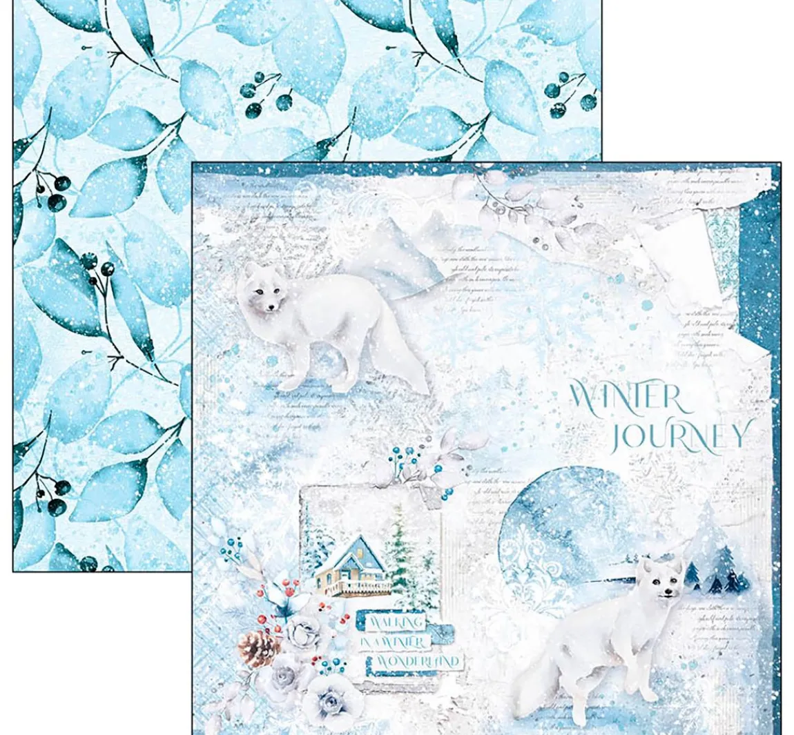Clearance Ciao Bella Scrapbook-Papier "Winter Journey"