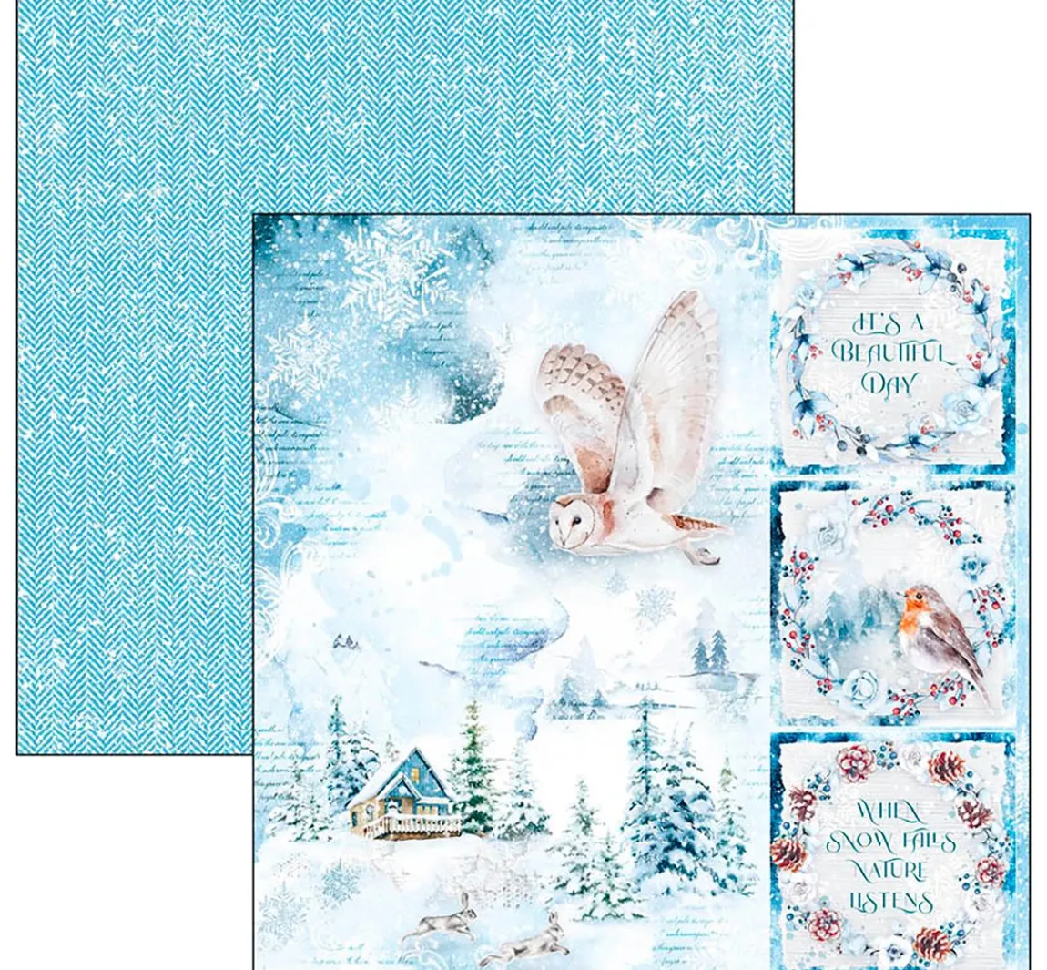 Clearance Ciao Bella Scrapbook-Papier "Winter Journey"