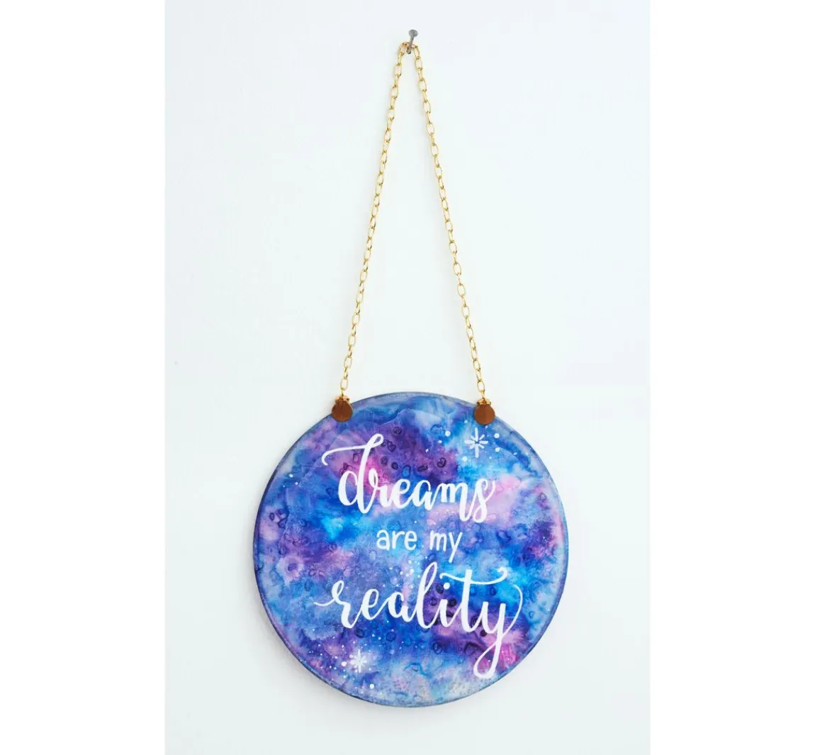 Sale IDEEN Seiden-Fensterbild rund, Ø 25cm