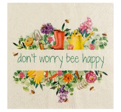 Outlet HOME FASHION Serviette "Be Happy"