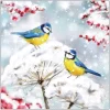 New Ambiente Serviette "Birds In The Snow"