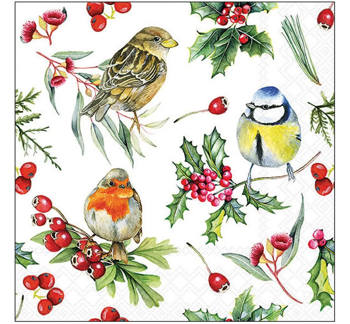 Outlet Ambiente Serviette "Birds in Winter"