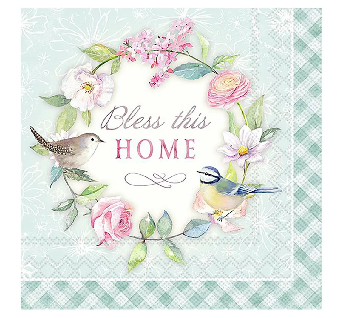 Hot IHR Serviette "Bless this home"