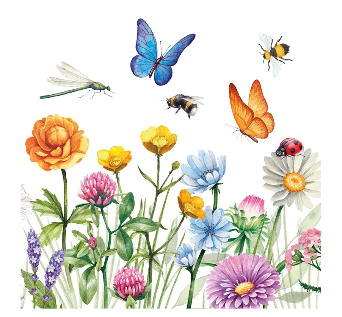 Hot Ambiente Serviette "Bunte Blumenwiese"
