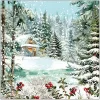 Clearance Ambiente Serviette "Cabin In The Woods"