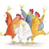 Best Ambiente Serviette "Celebrating Chickens"