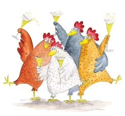 Best Ambiente Serviette "Celebrating Chickens"