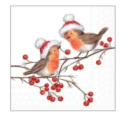 New Ambiente Serviette "Christmas Robins"