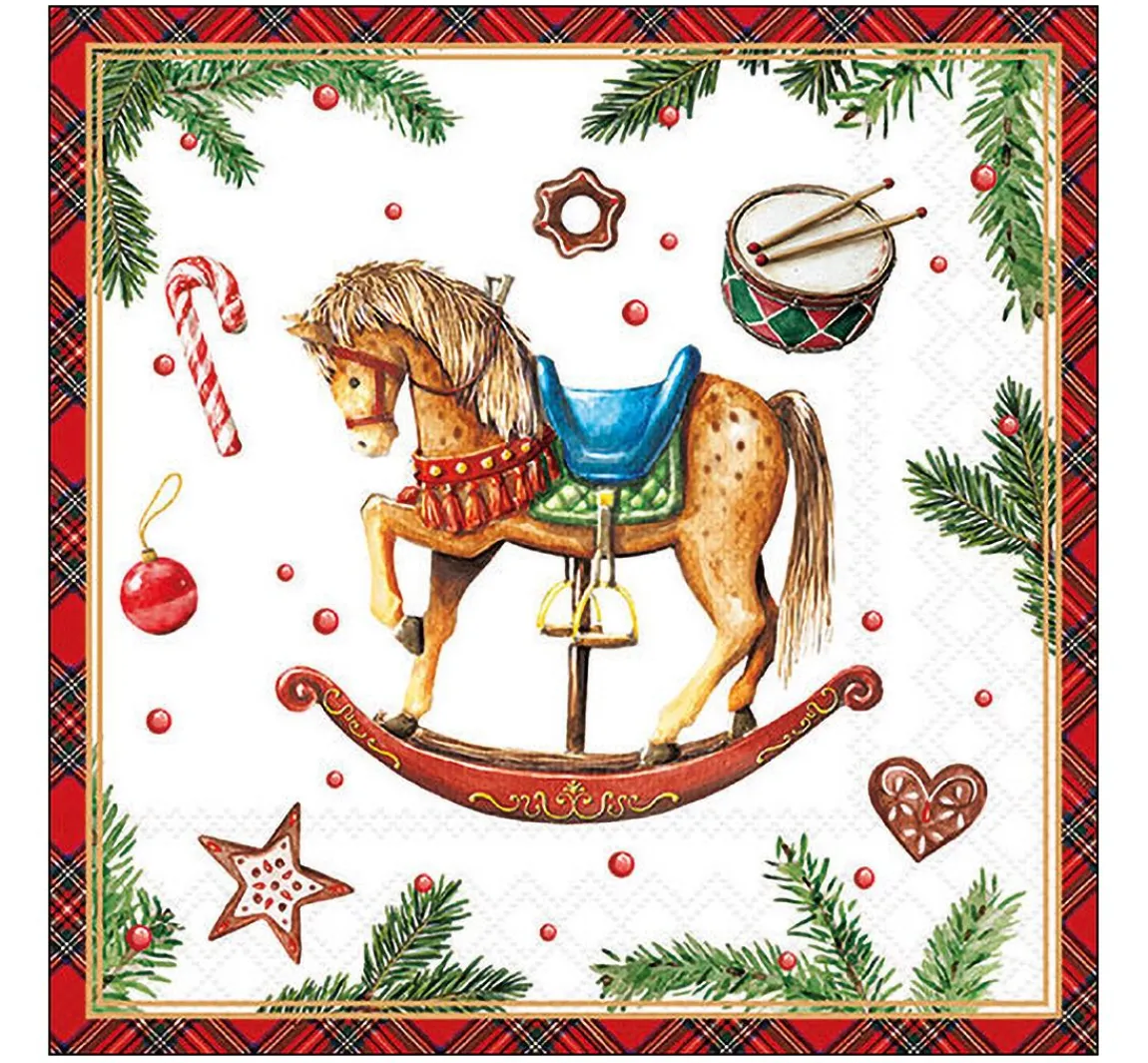 Ambiente Serviette "Classic Rocking Horse"