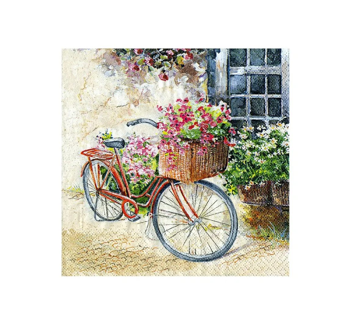 HOME FASHION Serviette "Cottage Bike"