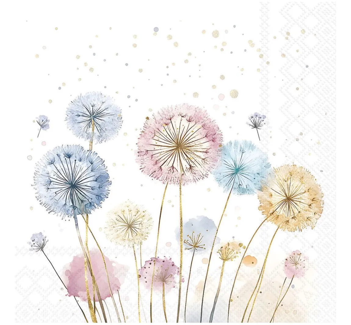 Discount Ambiente Serviette "Dandelions"