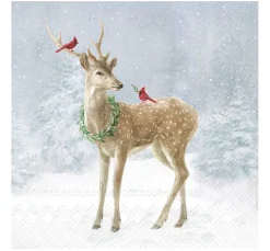 IHR Serviette "Deer in Snow"