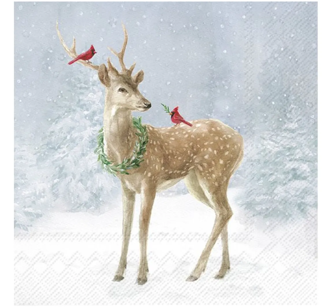 IHR Serviette "Deer in Snow"
