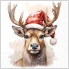 Outlet Ambiente Serviette "Deer With Santa Hat"