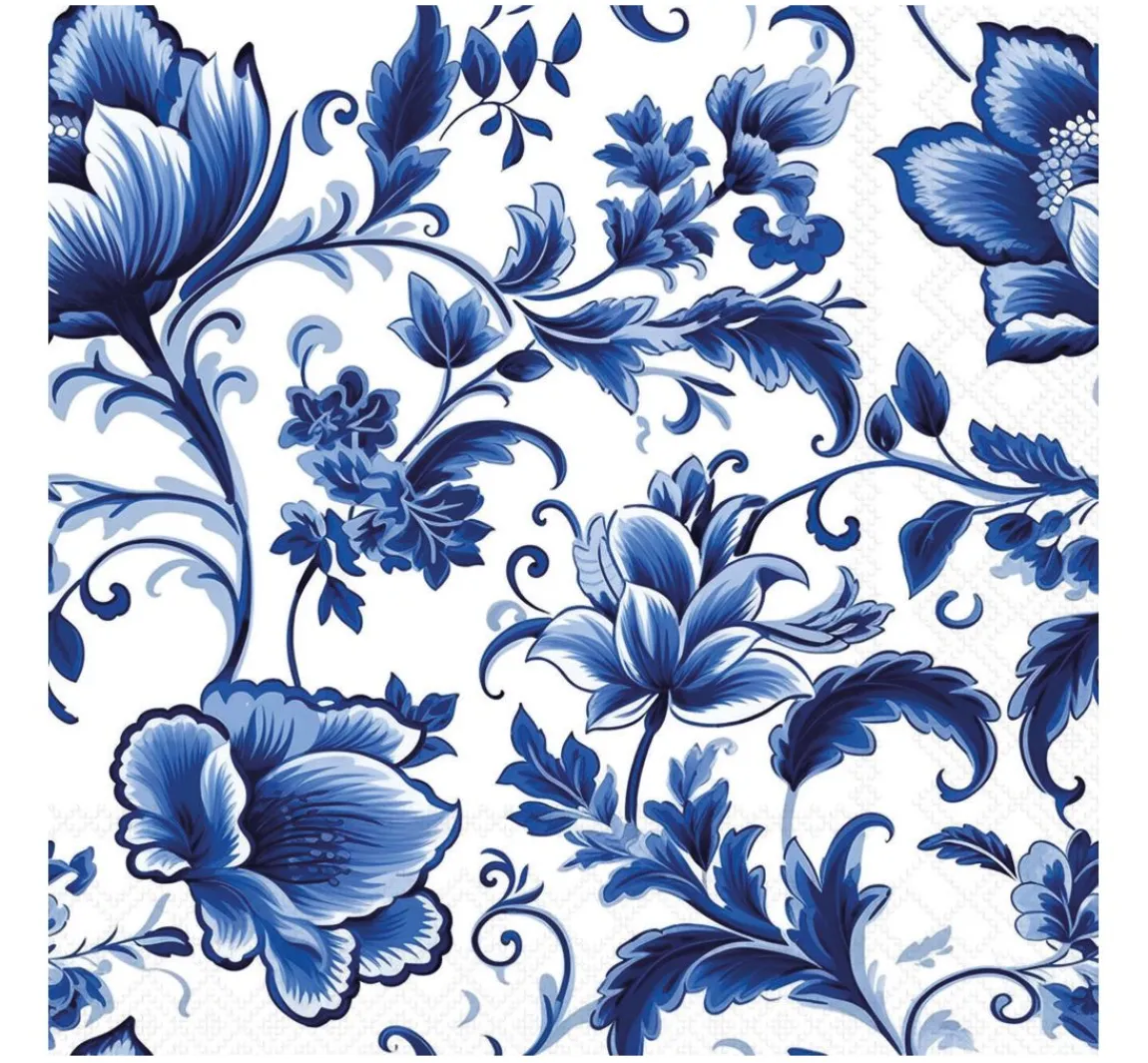 Hot Ambiente Serviette "Delft blue Florals"