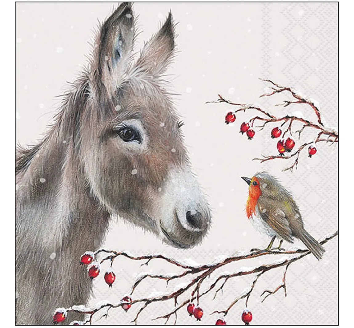 Best Ambiente Serviette "Donkey And Robin"