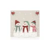 New IHR Serviette "Drei Schneemänner"