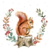 Sale Ambiente Serviette "Eichhörnchen und Herbstkranz"