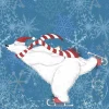 Best Paper+Design Serviette "Eisbär auf Schlittschuhen"