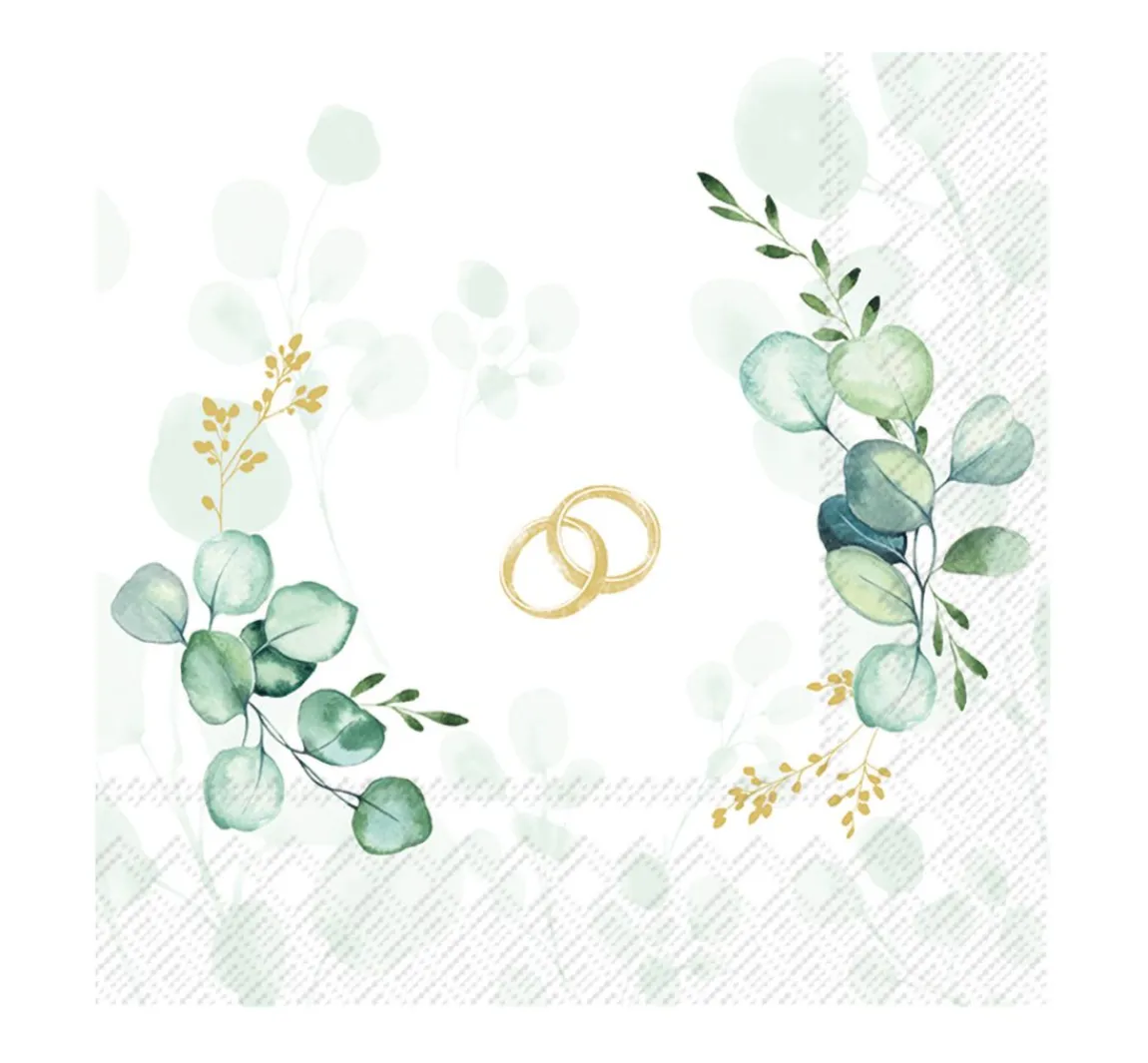Best IHR Serviette "Eucalyptus Wedding"