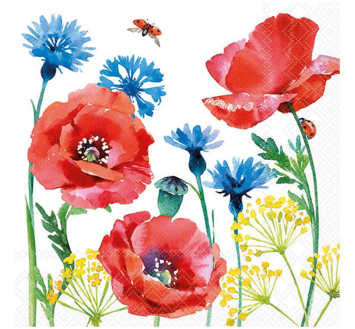 Discount Ambiente Serviette "Feldblumen"