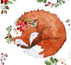 New Paper+Design Serviette "Floral Fox"