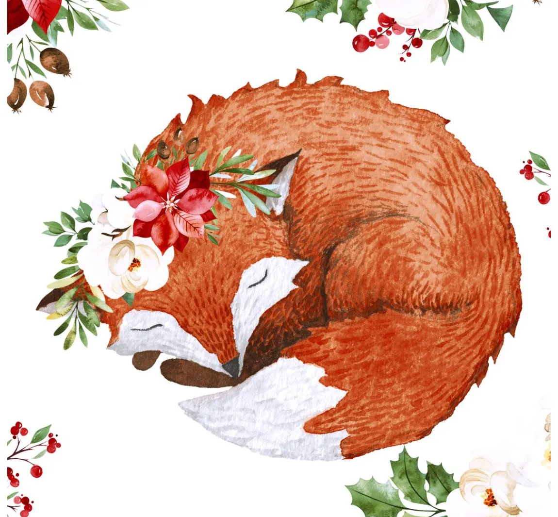 New Paper+Design Serviette "Floral Fox"