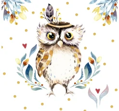 Sale Paper+Design Serviette "Flower Owl"
