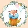 New Paper+Design Serviette "Fox Balloons"