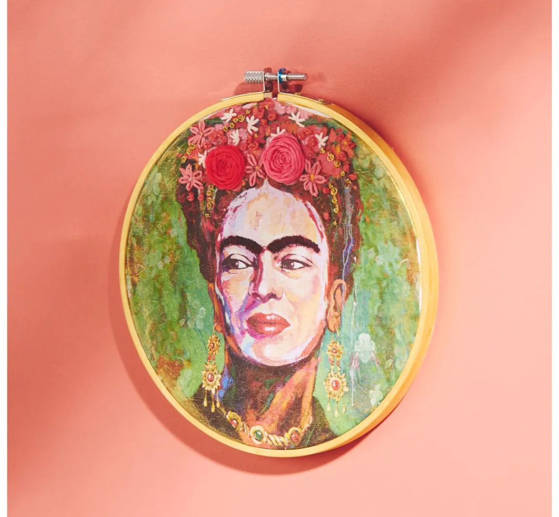 Discount Ambiente Serviette "Frau mit Blumenkranz"