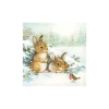 Ambiente Serviette "Freunde im Schnee"