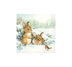 Ambiente Serviette "Freunde im Schnee"