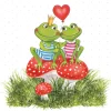 Ambiente Serviette "Frogs In Love"