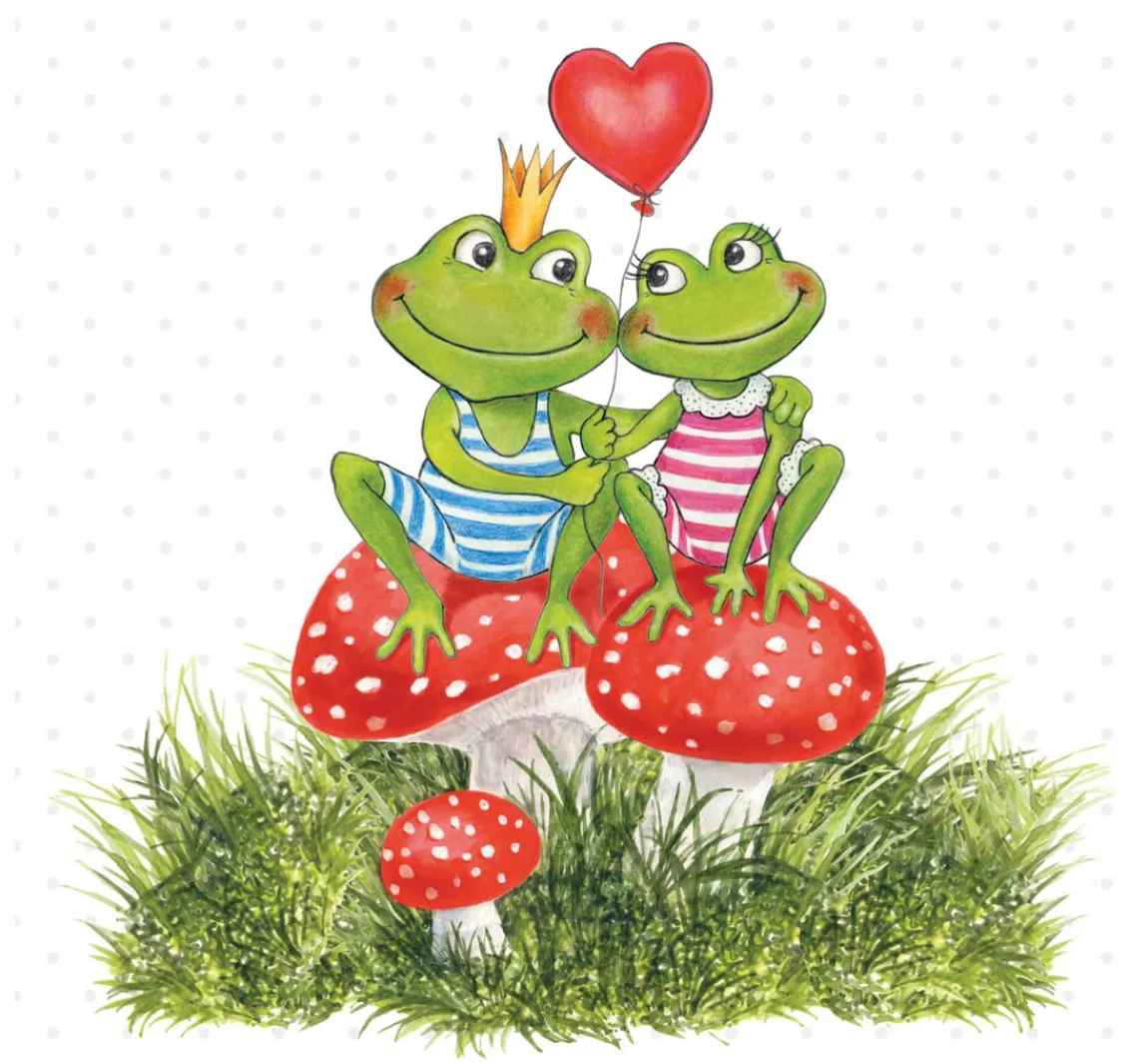 Ambiente Serviette "Frogs In Love"