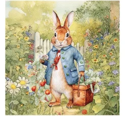 Sale Ambiente Serviette "Garden Bunny"