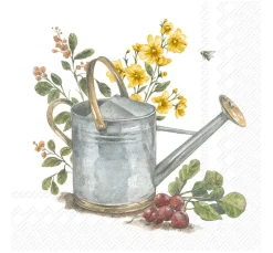 Online IHR Serviette "Gartengießkanne"