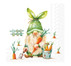 New IHR Serviette "Gartenwichtel Pascal"