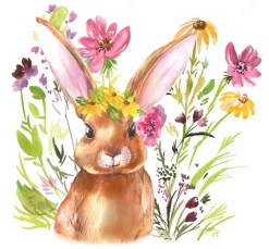 Clearance Ambiente Serviette "Girl Bunny"